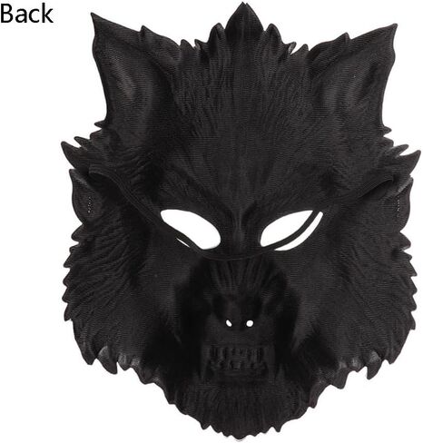 XGOPTS Halloween Fox Half Face Mask Cosplay Animal Costume EVA Head Mask Realistic Cat Mask Props Carnival Party Accessory in Kuwait