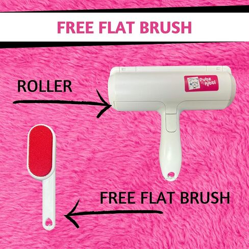 Lint Roller للحيوانات الأليفة - Pubz N Kitti Pet Tool Tool Tool Remover Remover للملابس وملحقات الكلاب وأثاث القطط الأساسية لوازم الكلاب وأسرّة القطط والمنظف ، القياسي ، الأبيض in Kuwait