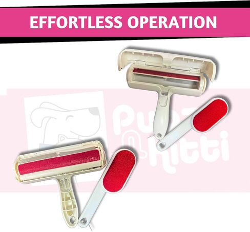Lint Roller للحيوانات الأليفة - Pubz N Kitti Pet Tool Tool Tool Remover Remover للملابس وملحقات الكلاب وأثاث القطط الأساسية لوازم الكلاب وأسرّة القطط والمنظف ، القياسي ، الأبيض in Kuwait
