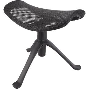 Under Desk Footrest, 2-in-1 Height Adjustable Rotatable Ergonomic Under Desk Foot Rest Ottoman, Rolling Leg Rest Stool with Breathable Mesh and Nylon Frame for Home Office