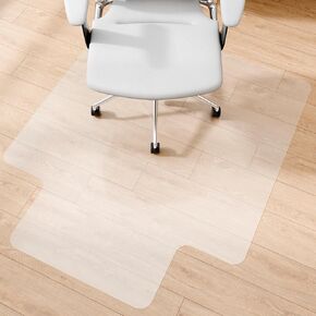 Amyracel Chair Mat for Hardwood Floor, 53" x 45" Office Floor Mat for Hardwood Floors, Clear Desk Chair Mat for Hard Floor, Easy Glide Floor Protector Mat with Lip