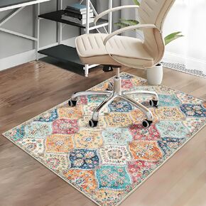 Office Chair Mats for Hardwood Floor, 48"X60" Desk Chair Mat for Hard Floor, Gaming Computer Chair Mat Office Rug for Rolling Chairs, Low Pile Carpet Under Chair Floor Protector, Trellis