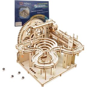 3D Wooden Puzzles Marble Run Construction Kit for Adults and Kids Assemble Your Own Model