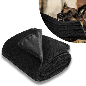 HOMBYS Chewproof Dog Blanket for Dogs, Leak Proof Soft Furry Pet Blanket Couch Cover Protection, Sofa, Bed & Furniture Protector, Indestructible Dog Blanket for Chewers, (Black,30"x40")