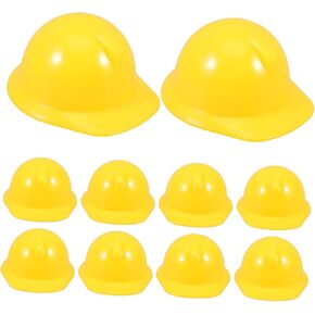 Gadpiparty Caps Miniature Construction Hat 10pcs دمية صغيرة Hat Safety Hard Helmet Wene Wine Bottle Doll Making Accessories Ely in Kuwait