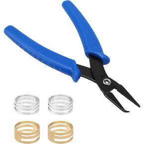 5pcs Jump Ring Opener Finger Tool, Stainless Steel Jump Ring Opener & Split Ring Pliers Jewelry Pliers Jump Ring Tool Jewelry Pliers Set for Jewelry Making Round Jump Ring Open Closed Ring