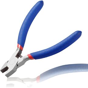 LEONTOOL Mini Flat Nose Pliers for Jewelry Making Wide Smooth Jaws Pliers for Wire Bending Warpping Shaping Micro Professional Jewelry Hand Tools 4.5 Inches