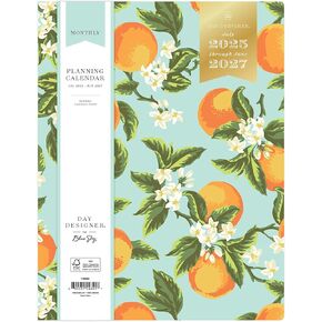 Blue Sky Day Designer 2025-2026 Monthly Academic Year 24 Month Planner Calendar, July 2025 - June 2027, 8.5" x 11", Flexible Cover, Stapled Binding, Orange Blossom Mint