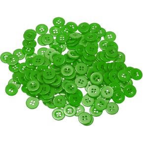 HARFINGTON 160pcs 24L Sewing Buttons 5/8"(15mm) Resin Round Flat 4-Hole Craft Replacement Buttons for Coats Sewing Clothing and DIY, Grey