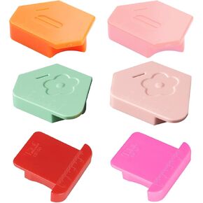 Wshxjzyay 6 Pack Magnetic Seam Guide for Sewing Machine, New Polygonal Multifucntional Seam Guide Hemmer with Scale, Universal Sewing Accessories and Supplies