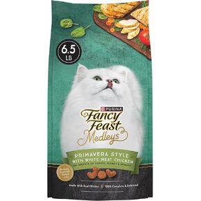 Purina Fancy Feast Medleys Primavera Style with White Meat Chicken and Accents of Tomato, Carrot and Spinach - 6.5 lb. Bag