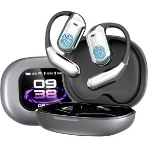 AI LCD Translator Earbuds 3-in-1 Translation Earbuds Real-Time for Android iOS Open Ear Earbuds Multi-Mode Translating Earbuds for Travel, Business, Learning,144 Languages Translator Earbuds - Black