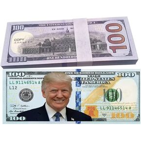 YIQILAFADA Pack of 50 Donald Trump Bills, President Donald Trump 100 Dollar Bill$ Full Color Front & Back Make America Great Again