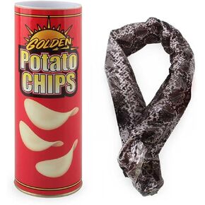 The Potato Chip Snake Can Jump Spring Snake Toy Gift April Fool Day Halloween Christmas time Party Decoration Jokes in A Can Gag Gift Prank