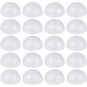 BESTOYARD 20Pcs White Foam Sphere 4-Inch Half Foam Flower Bouquet Holder Half Shape Bridal Bouquet Craft Balls for DIY Home Craft Arrangement Wedding Polystyrene Art Decoration