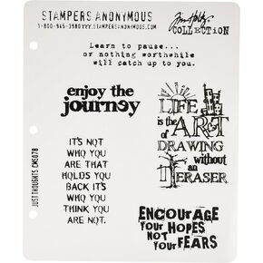 Stampers Anonymous Tim Holtz Cling Stamps 7"X8.5", Just Thoughts