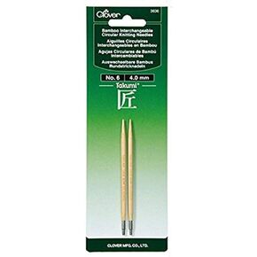 Clover Needlecraft "Takumi No.6 Bamboo Interchangeable Circular Knitting Needles