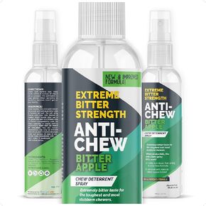 Bitter Apple Spray for Dogs to Stop Chewing Furniture (Made in The USA) - No Chew Spray for Dogs for Plants Paws & Hot Spots Alcohol-Free - No Sting Formula 8oz