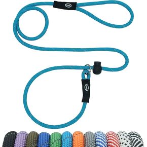 Slip Lead Dog Leash Reflective with Stopper Loop Rope Training No Pull for Small Medium Large Dogs 6ft Blue