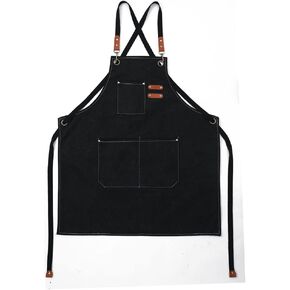 Kids Apron for Girls and Boys Heavy Duty Apron with Pockets and Adjustable Cross back Strap