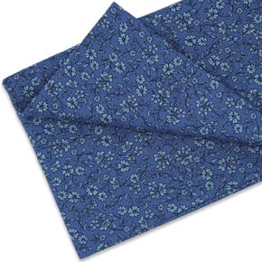 Master FAB -100% Cotton Fabric by The Yard for Sewing DIY Crafting Fashion Design Printed Floral(Spring Flowers Blue)