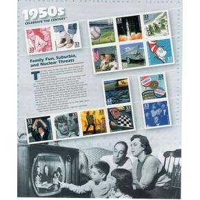 UPS US - Celebrate the Century 1950's Sheet of 15 Postage Stamps x 33c Scott #3187