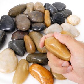 2LB 2"-3" Decorative River Rocks for Plants, Polished Pebbles Stones for Garden Landscaping, Planters,Aquarium,Vase fillers, Indoor & Outdoor Decor