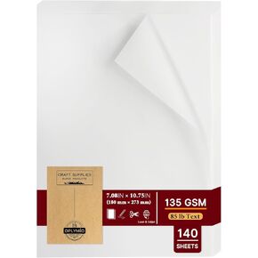 Translucent Vellum Paper, Oplymio 140 Sheets 135GSM Printable Tracing Vellum Paper for Invitations, Vellum Jackets for Invitations, Wedding, Belly Bands, DIY Crafts (140)