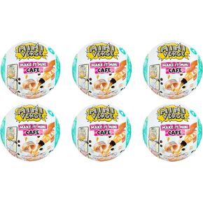 MGA's Miniverse Make It Mini Cafe Series 4 (6 Pack), Mini Collectibles - Mystery Blind Packaging, DIY, Resin Play, Replica Food, NOT Edible, Collectors, 8+