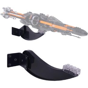 Wall Mount for Lego 75301 75102 X-Wing Starfighter, 75316 Mandalorian Starfighter Kit, 75375 75376 75404 75405 Kits, for Plane Building Block Sets etc. Adjustable Angle Bracket, Wall Mount only.