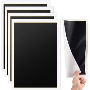 OIIKI 4 Sheets Laser Engraving Marking Paper, Black Laser Color Engraving Paper for Metal, Ceramics, Glass (39 x 27 cm)