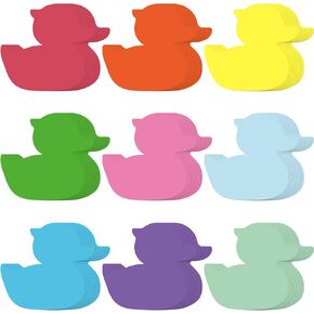 Geyee 108 Pcs Duck Paper Cutouts Classroom Duck Bulletin Board Cut Outs Assorted Color Cutouts Classroom Decoration Paper Die Cuts for DIY Projects Craft Sunday School Holiday Party Decoration