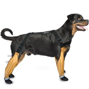 Outdoor Waterproof Dog Boots, Dog Shoes Nonslip for Snow Rain,Dog Paw Protector for All Breeds Dogs, Anti-Slip Dog Shoes with Suspenders, Small Medium Dog Boot for Walking Running Hiking (S)