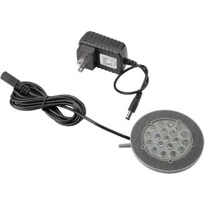 Aquarium Air Stone, 19 LEDs Round Bubble Generator Fish Bubble Light Air Pump Bubble Stone Lamp Colorful Fish Submersible Light Aquarium air Bubble Light