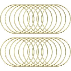 Giantree 20 PCS حلقات معدنية للحرف ، 3 بوصة Macrame Supplies الأطواق الخاتم لخواتم الماسك الحلم ، دوائر معدنية للزخارف المنزلية الحرف DIY Macrame Dream Catcher (الذهب)