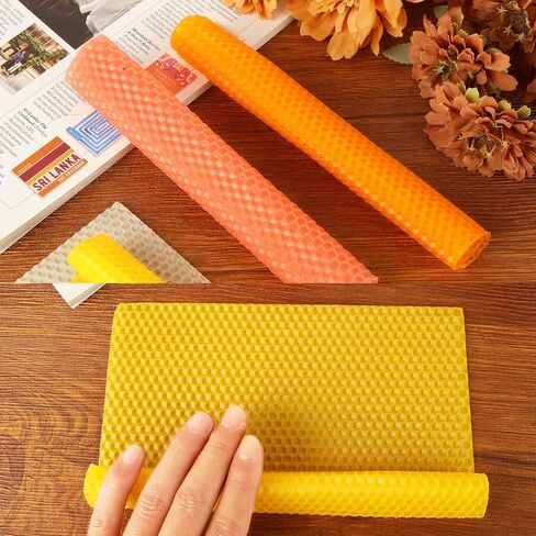 GBACHOOSE 24PCS Beeswax Candle Making Kit 8x8 Inch Beeswax Sheets for Candle Making, 12 Colorful Beeswax Sheets Create Your Own Unique Candles in Saudi Arabia