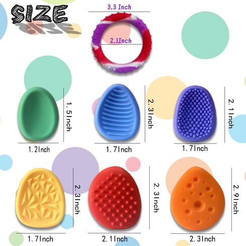 12PCS Random Color Fidget Toys Sensory Stone for Kids，Textured Soft Worry Stone for Autism Kids Calming - Fidget Stress Toys for Students Anxiety Relief - Small Prizes Fidget Toys in Saudi Arabia