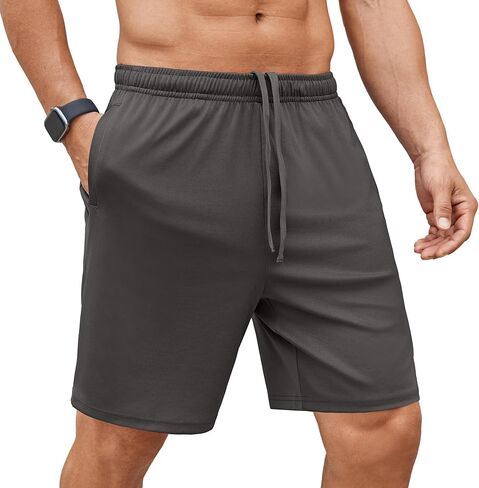 COOFANDY Men's Gym Workout Shorts 7 Inch Stretch Athletic Shorts Lightweight Running Training Short Pants with Pockets in Saudi Arabia