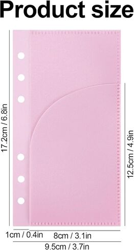 10pcs A6 Binder Cash Envelopes 6 Holes Opening Binder Pockets A6 Insert with 2 Pockets for Budgeting Money Binder Inserts Accessories and Supplies (Clear, A6) in Saudi Arabia