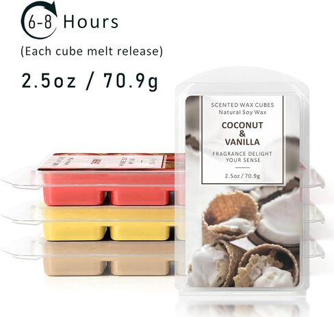 LA BELLEFÉE Wax Melts Wax Cubes 16 Pack, Soy Wax Candle Melts, Fall Wax Melts Scented Wax Melts Winter Cedar Pumpkin Apple & Cinnamon Coconut & Vanilla Fresh Linen Lavender Rose Lavender in Saudi Arabia