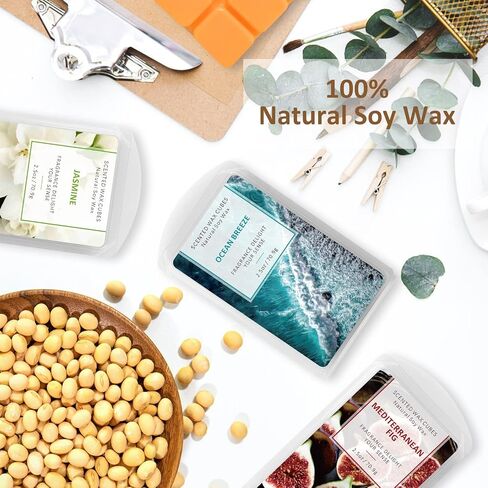 LA BELLEFÉE Wax Melts Wax Cubes 16 Pack, Soy Wax Candle Melts, Fall Wax Melts Scented Wax Melts Winter Cedar Pumpkin Apple & Cinnamon Coconut & Vanilla Fresh Linen Lavender Rose Lavender in Saudi Arabia