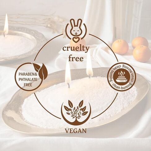 شمعة pearled Vallydom 16 أوقية/ 1 رطل ، رمال شمعة غير معروفة مع 30 فتيل ، شمعة رملية نباتية طويلة ، شمع الشمع in Kuwait