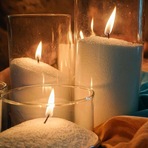 شمعة pearled Vallydom 16 أوقية/ 1 رطل ، رمال شمعة غير معروفة مع 30 فتيل ، شمعة رملية نباتية طويلة ، شمع الشمع in Kuwait