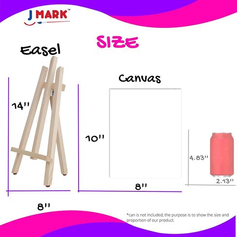 J MARK Pain Set for Kids – Acrylic Kids Painting Kit with Storage Bag, Washable Paints, Easel, Canvases, Brushes and More, Complete Kids Painting Set in Kuwait