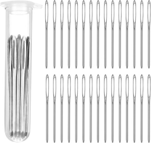 30 PCS إبر خياطة الإبر تطريز 2.36 '' إبر الكروشيه العيون الكبيرة إبرة الفولاذ المقاوم للصدأ الغزل in Saudi Arabia