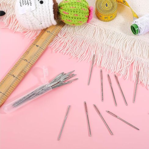 30 PCS إبر خياطة الإبر تطريز 2.36 '' إبر الكروشيه العيون الكبيرة إبرة الفولاذ المقاوم للصدأ الغزل in Saudi Arabia