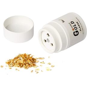 Edible Gold Leaf Flakes, 50mg 24K Gold Small Flakes Decorative Dishes, Gold Leaf for Cooking, Dessert, Facial, Skincare, Gilding, Craft Art, Holiday Decoration