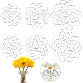 YAYODS 6 Pcs Flower Arrangement Holder, Reuseable Floral Grid Tool Wire Arranger Twist Flower Frogs for Arrangements Vase Plant Fixation (4'', 5", 6")