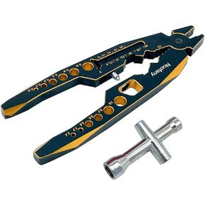 RC Shock Absorber Pliers 4 in 1 Multi-Function & 1/10 Wheel Wrench Tools for 1/8 1/10 Traxxas HSP Arrma Axial Losi Redcat RC Cars Trucks Rock Crawlers