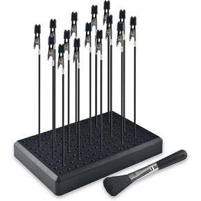 HUBEST 15 Pcs Alligator Clip Sticks with Base Holder Modeling Tools for Airbrush Hobby Model Parts